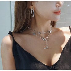 80cm에르 롱 샹달 목걸이 [ silver925 ]