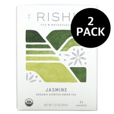 리쉬티 녹차 재스민 Rishi Tea Scented Green Tea Jasmine, 1개입, 2개, 2g