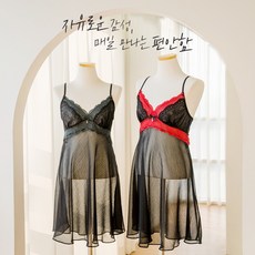 비너스#솔브 20AW 크리스마스 선물 망사 레이스 풀 슬립 파자마파티 잠옷 대용 특별한 날 여자친구 선물 강추
