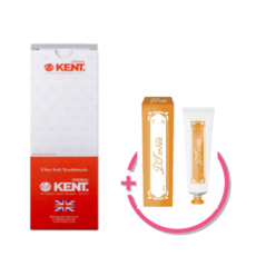 켄트칫솔6개입 1박스+시린이 디티이로운치약100g 1개 바닐라민트향 인산삼칼슘20% 토코페롤함유, 켄트오리지날(레드)