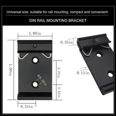 35mm DIN 레일 고정 클램프 10개 폭 1.08인치 범용 마운트 클립 릴레이 알루미늄