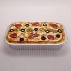 알루미늄 사각용기 612ml 오븐스파게티용기 파스타포장 배달용 카페포장 (용기+뚜껑) 세트, 4세트, 10개