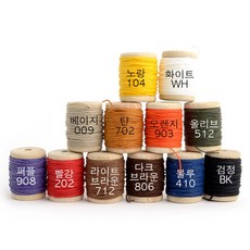 마이레더툴 가죽공예 - 초사 왁싱사 실 *소분* 12칼라(단품) 실굵기 선택가능, 20m, 화이트WH(4합), 1개