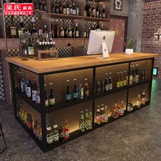 업소용 레트로 카운터 바 테이블 술집 모던바 카운터 진열 테이블, L형 코너링100x60x100cm