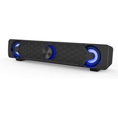 Smalody PC스피커 게이밍 스피커 USB 전원 LED 라이트 포함 컴퓨터/랩톱/게임기 등에 대응 PS4. 등 게임용 (AUX3.5MM)