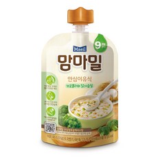 맘마밀 안심이유식 9개월부터, 100g, 20개, 브로콜리 + 닭가슴살 혼합맛 - 맘마밀9개월