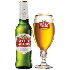 스텔라 수입맥주잔 330ml Stella Artois 전용잔 예쁜 유리컵 홈카페 집들이선물, 1개