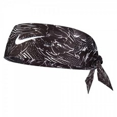 Nike 여성 나이키 인쇄 DRI-맞춤 헤드 타이 2.0 블랙 / 화이트 사이즈 한 사이즈