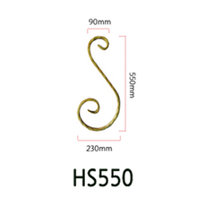 철단조부속 3 시리즈 단조난간대 부속 철단조 난간동자 계단 메란다 휀스 방범창, HS550, 1개