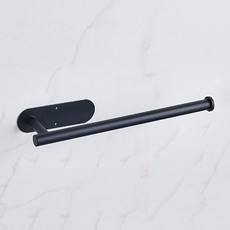 부착식 스텐 롱 키친타올 걸이 정리 홀더 주방 수납 행주 용품, 1개, 블랙