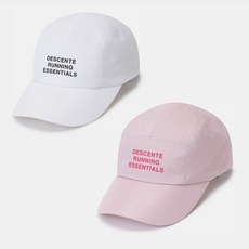 데상트 남녀공용 데일리 러닝 딜라이트 측면 타공 볼캡 SO223RCP40(PNK WHT)