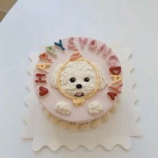 강아지 케이크(도시락케이크 사이즈 ), 1개, 1g, 닭