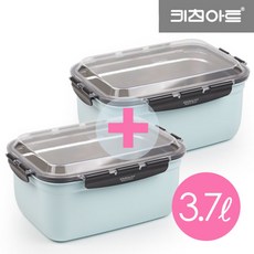 키친아트 다담채 스텐밀폐용기 3.7L 1＋1