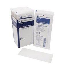 Covidien 1238 텔파 비부착 패드 프리팩 8인치 x 3인치 크기 50팩, 1개