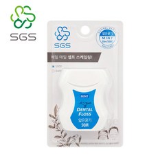 [신기술] SGS 왁스형 치실 50M 500D 5개, 상세 설명 참조