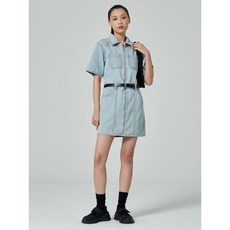 에잇세컨즈 집업 미니 데님 원피스 스카이블루 (353771MP1Q)