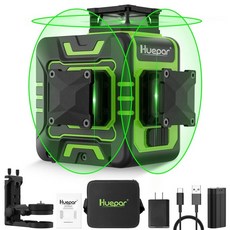 Huepar 3x360 L Type-C R03CG ° 레이저 잉크 익스플로러 그린 풀 라인 형