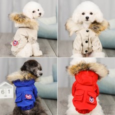 하이코니 개나다구스 강아지패딩 강아지점퍼 강아지겨울옷 강아지옷, 블루
