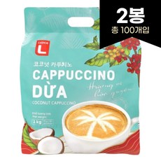 초이스엘 Choice L 코코넛 카푸치노 커피 50개입 2봉 베트남 롯데마트 듀아 DUA, 2개, 1kg, 20g