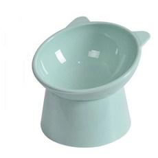 고양이 높이 발 그릇 목 보호대 애완 동물 먹이 물그릇 반려동물, 3.Green