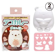 OSK 데코카레 스밋코구라시 밥 카레라이스 주먹밥 모양틀 몰드, 2개
