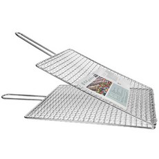 SN월드 바비큐 구이용 접석쇠(중)26cm 2개/3개/5개 세트 고기석쇠 숯불 그릴, 1개, 손잡이