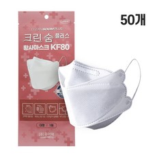 크린숨 퓨어텍 플러스 황사마스크 KF80 보건용 50매, 1개입, 50개, 화이트