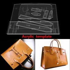 목형 철형 DIY 가죽 공예 도구 아크릴 크래프트 종이 템플릿 수제 고양이 가방 크로스 바디 커팅 구멍 패턴 드로잉, 1 set, Style6 Acrylic