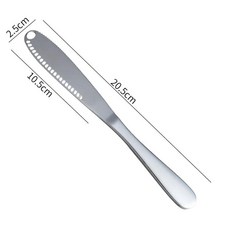 다기능 톱니 모양의 버터 강판 및 스프레더 나이프 들러붙지 않는 버터 나이프 주방 조식, 05 Silver, 1개