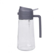 260747 투명 대용량 올리브 오일 디펜서 병 스프레이 BBQ 깍지 요리 470ml 2 in 1, Grey, 1개