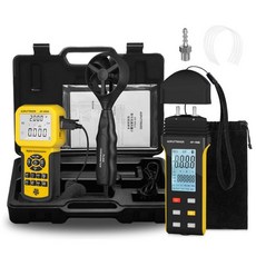 데이터 다운로드를 위한 PC 연결 및 HVAC 압력계 AP-189B AP-856A 공기 유량계 2팩, Manometer+CFM Meter（Connect to, 2개