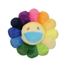 일본정품 카이카이키키 플라워 쿠션 30cm 60cm 인테리어 소품 장식용, 08 레인보우화이트