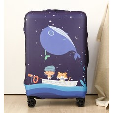 트래블고(TRAVEL GO) 일러스트 스판 캐리어 커버 지중해 M X XL