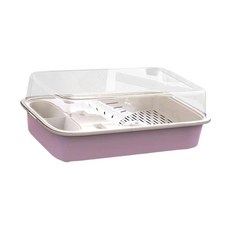 거북이 탱크 어항 양서류 케이스 부화 실내 장식 바닥 배수 인클, 3.Violet, 1개
