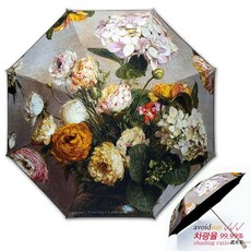 [천삼백케이] [헬로레인캣츠] 차광률99.9 암막명화양산-앙리-수국화
