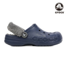 크록스키즈 크록스_Baya Lined Fuzz Strap Clog Nvy/SGy M10W12_206633-4HE
