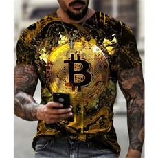 비트코인 후드 티 긴팔 상의 맨투맨 암호화폐 투자 여름 Bitcoin 캐주얼 티셔츠 남성 3D 프린트 여성 패션 슬림 o-넥 탑스 풀오버 스포츠