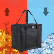 퀸시아 보온 보냉백 소프트 쿨러백 25L, 블랙