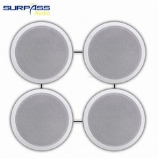 층간소음우퍼 스피커 천장 4PCS 전원 출력 벽 장착 천장 스피커 디지털 스마트 홈 |, 하얀