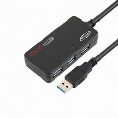 DK강원전자 NETmate 4포트 USB 3.0 허브 + 리피터 (NMC-LA305), 단일상품