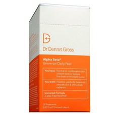 Dr. 데니스 그로스 스킨케어 알파 베타 유니버설 데일리 필 30패킷 Dennis Gross Skincare Alpha Beta Universal Daily Peel 30 Packettes, 단일상품