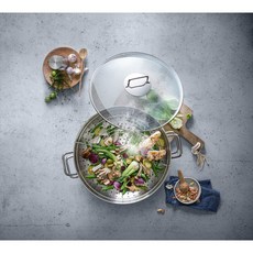WMF 마카오 스테인리스 웍 찜기 및 뚜껑 포함 36cm 독일직배송, 1개