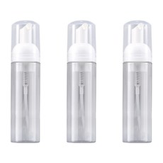 제로리빙 대용량 휴대용 거품 용기 머랭버블폼 펌프 공병 80ml, 3개, 화이트