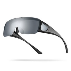 락브로스 근시 편광 방풍고글 자전거 안경위에 쓰는 선글라스, 블랙