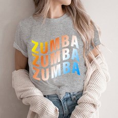 줌바티 Zumba 줌바웨어 단체복 운동복 줌바댄스 줌바 방송댄스복 줌바댄스복장 줌바반팔티, 04_그레이