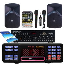 금영 KMS-S700_BKM 업소용 가정용반주기 악보표출 노래교실 최신곡 5만여곡내장, KMS-S700_BKM_무선MIC 2_리모컨