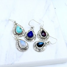 물방울문스톤귀걸이