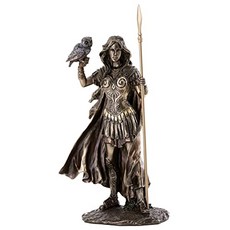 Athena Greek Roman Mythology Statue - 지혜의 여신 치열한 예술 조각 조각 - 10 인치의 수집품 박물관 학년 인형, 본상품, 본상품
