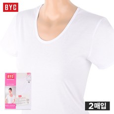 BYC 면100% 여성 환타쟈 여성 반팔 3매 여티반 BYTMZ2550-3 - byc여성반팔런닝