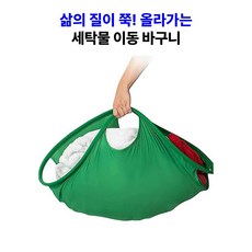 슈어마켓 삶의 질이 올라가는 빨래 이동 바구니, 그린